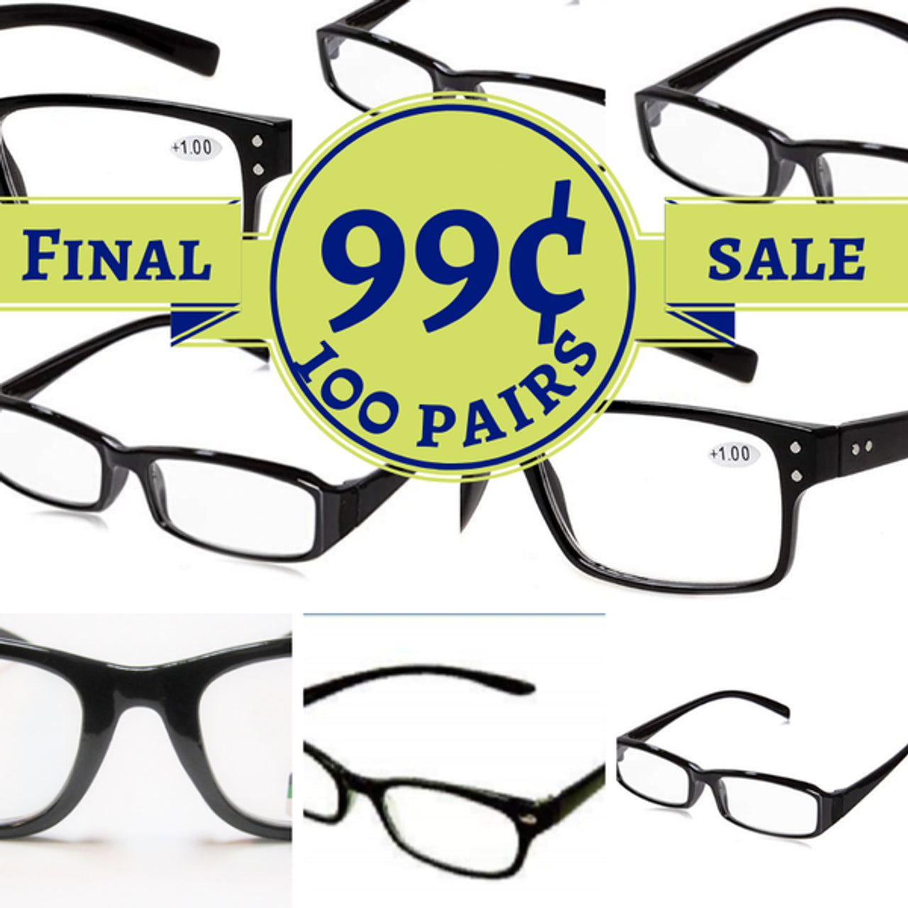 Black Reading Glasses- Wholesale Lot